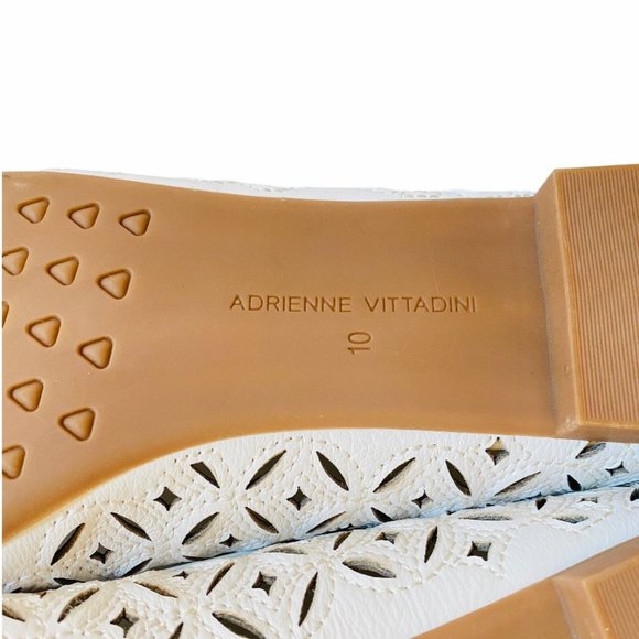 Adrienne Vittadini Leather Cut Out Ballet Flats Sz 10​ - Picture 8 of 12